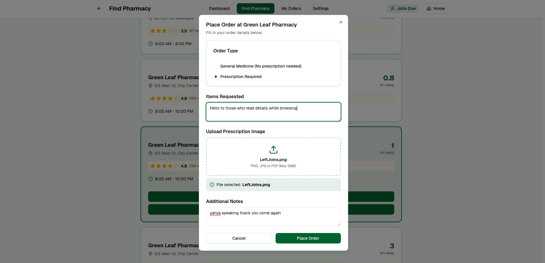 PharmaLink — Healthcare Platform