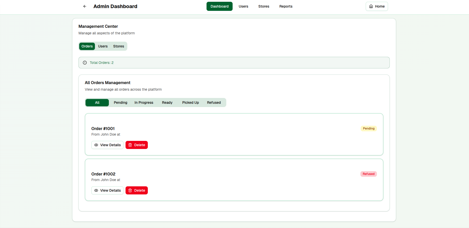 Dashboard (Scrolled)